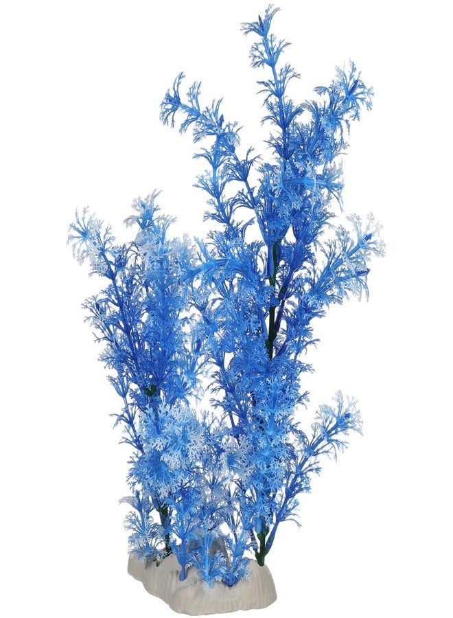POPETPOP Aquarium Plastic Plants Large-Artificial Plastic Plant Blue Fish Tank Landscape Decoration Big Water Plants Fish Tank Decor - Image 1